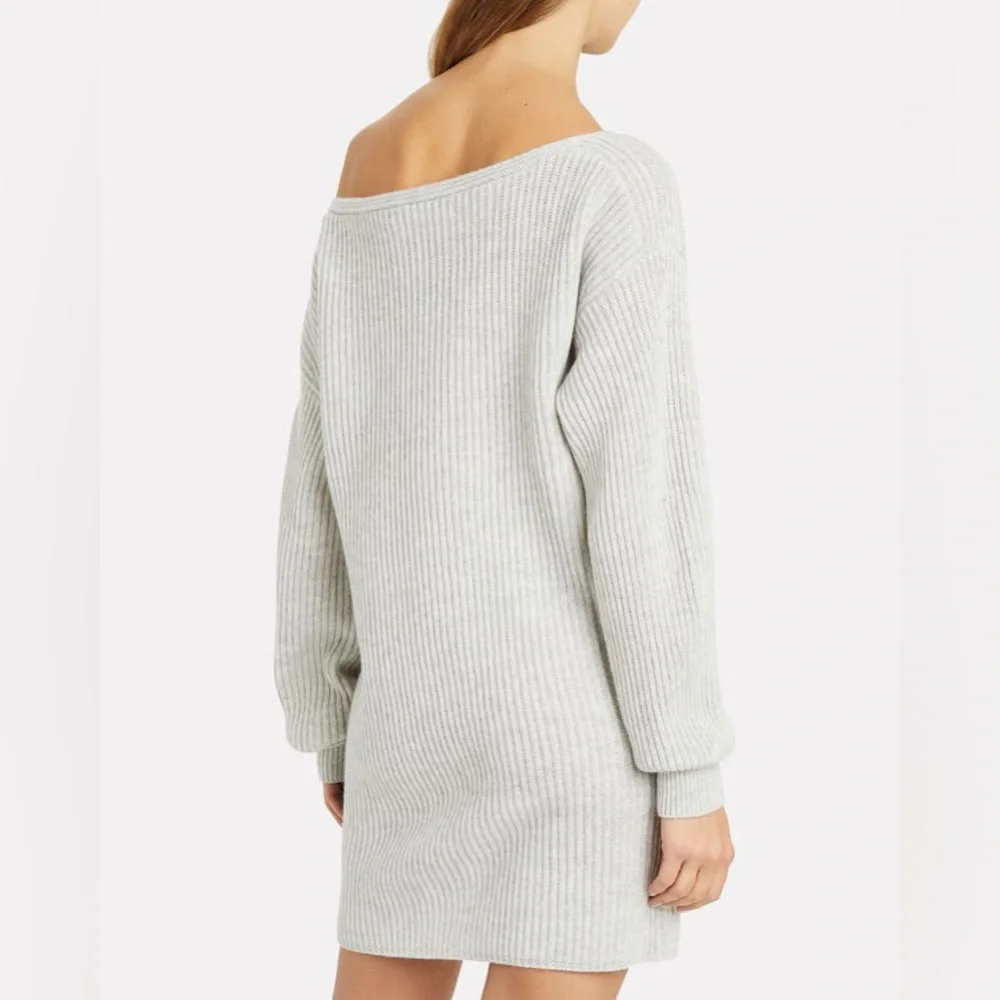 NWT intermix wool cashmere sweater dress tunic heather gray - Picture 3 of 12